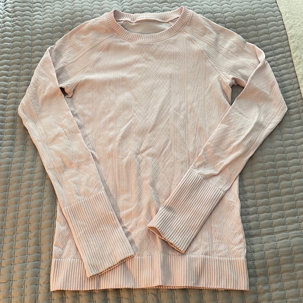 Light Pink LuLu Lemon long sleeve Sz 4